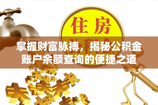福山掌握财富脉搏，揭秘公积金账户余额查询的便捷之道